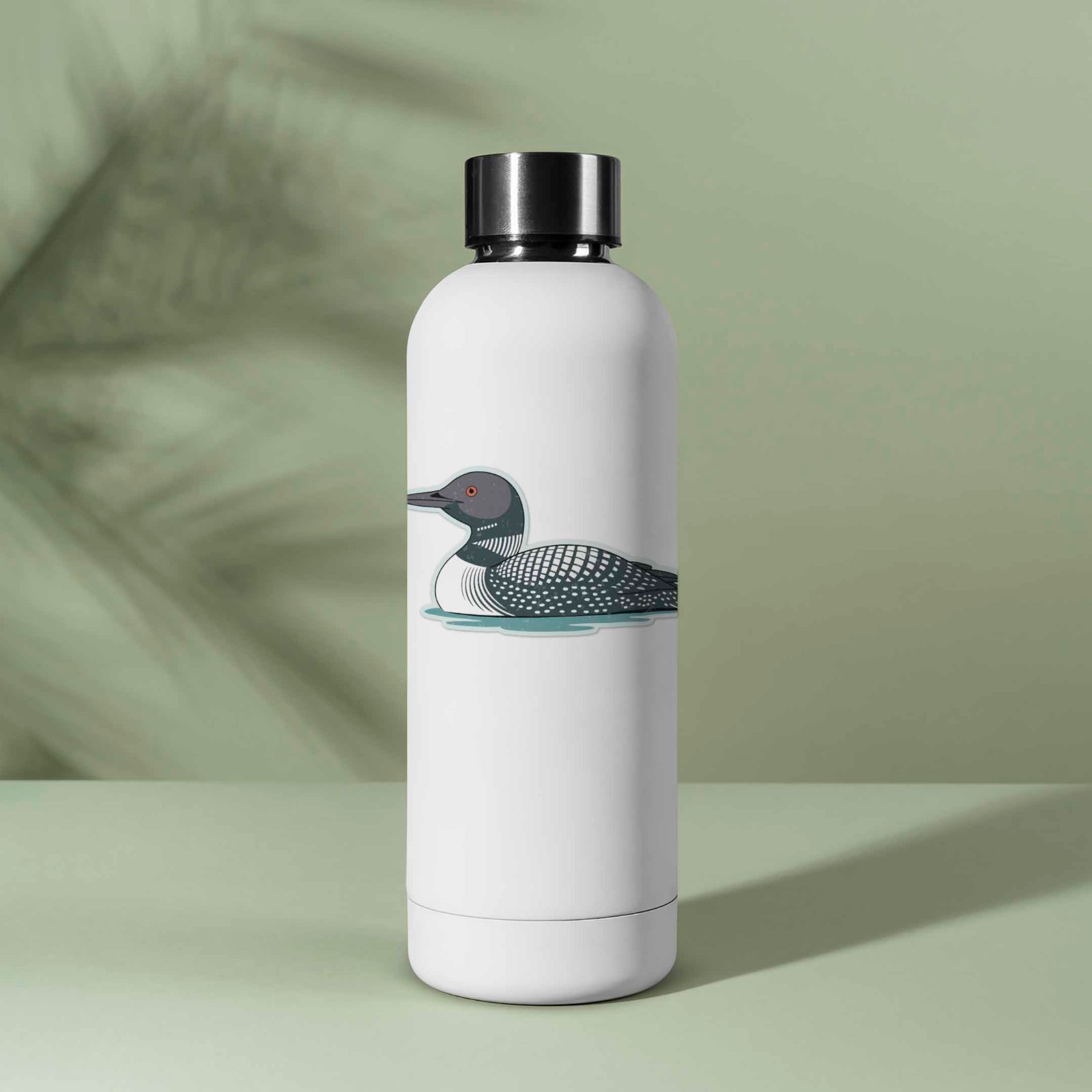 Loon Birdwatching Sticker – Midwest Lake Bird Decal for Laptop & Water Bottle