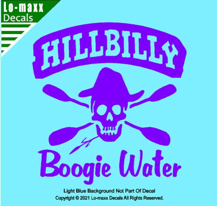 Hillbilly Boogie Water Whitewater Kayaking High Quality Die Cut Vinyl Decal Art