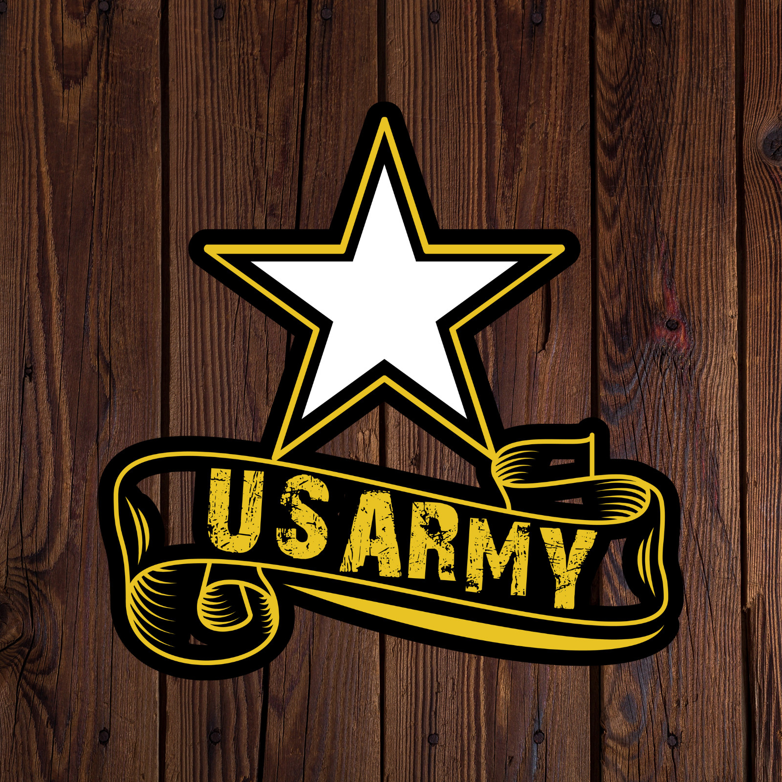 Army sticker vinyl decal US army star novelty laptop mug car
