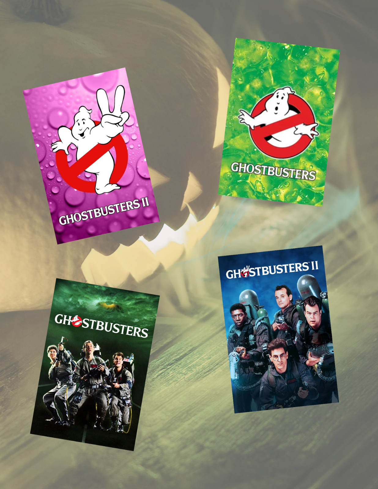 Ghostbusters 80's Movie Poster Style 4pc Sticker Pack