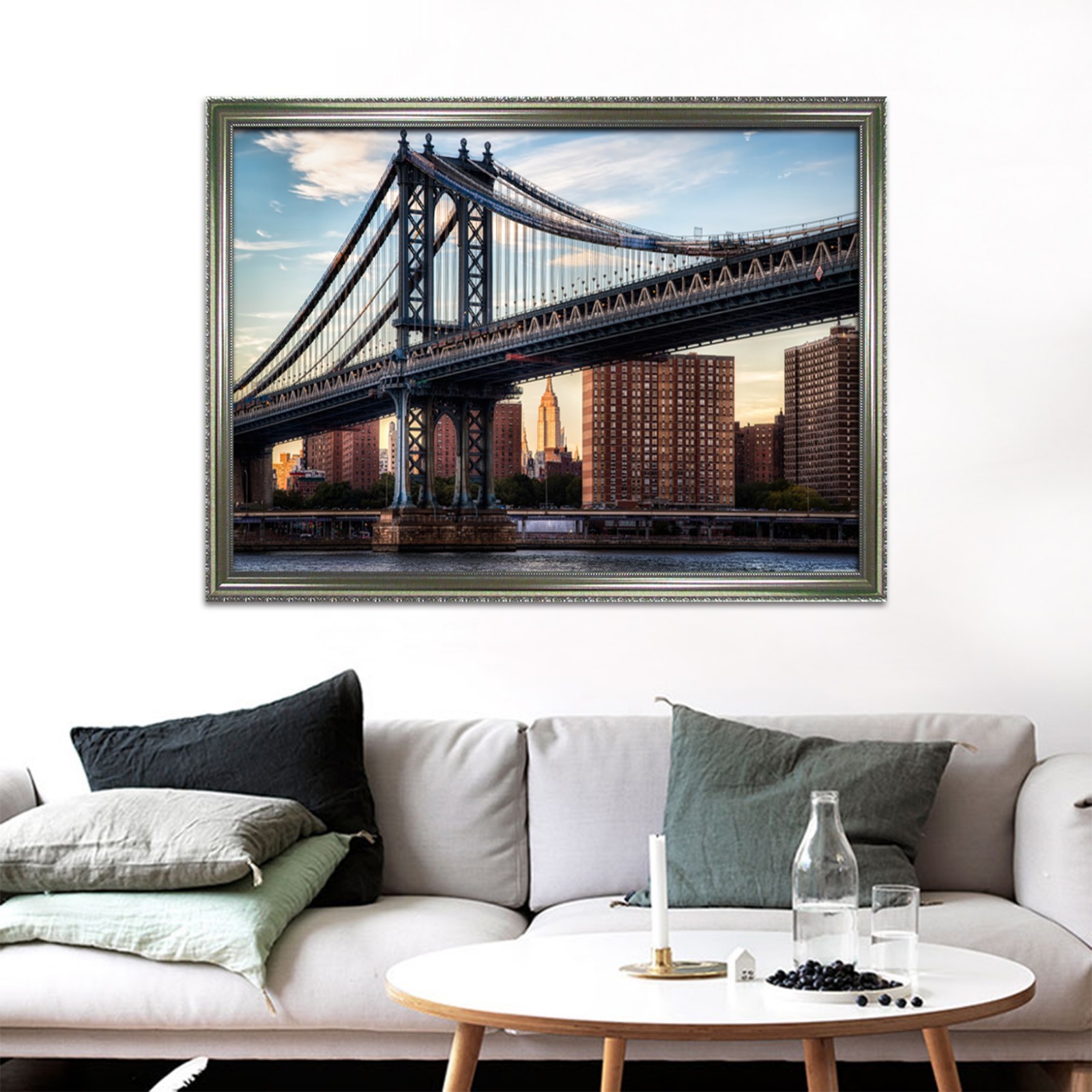 3D River Bridge 6 Framed Poster Home Decor Print Painting Art AJ WALLPAPER