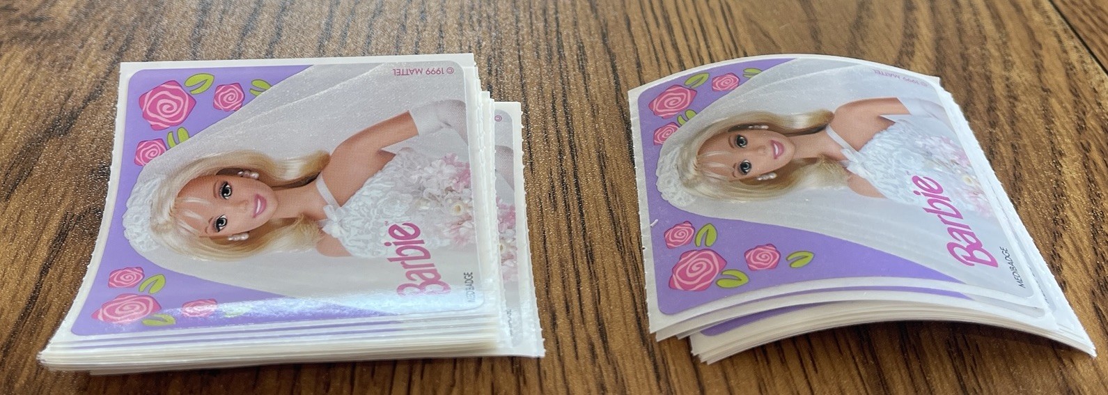 27 Barbie Stickers 1999 Mattel 2.5×2.5 Bridal Wedding Beautiful Bride VTG Lot
