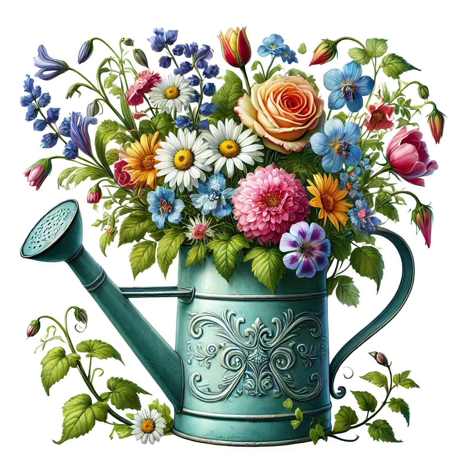 Wall decal sticker garden 18 x 18 cm large