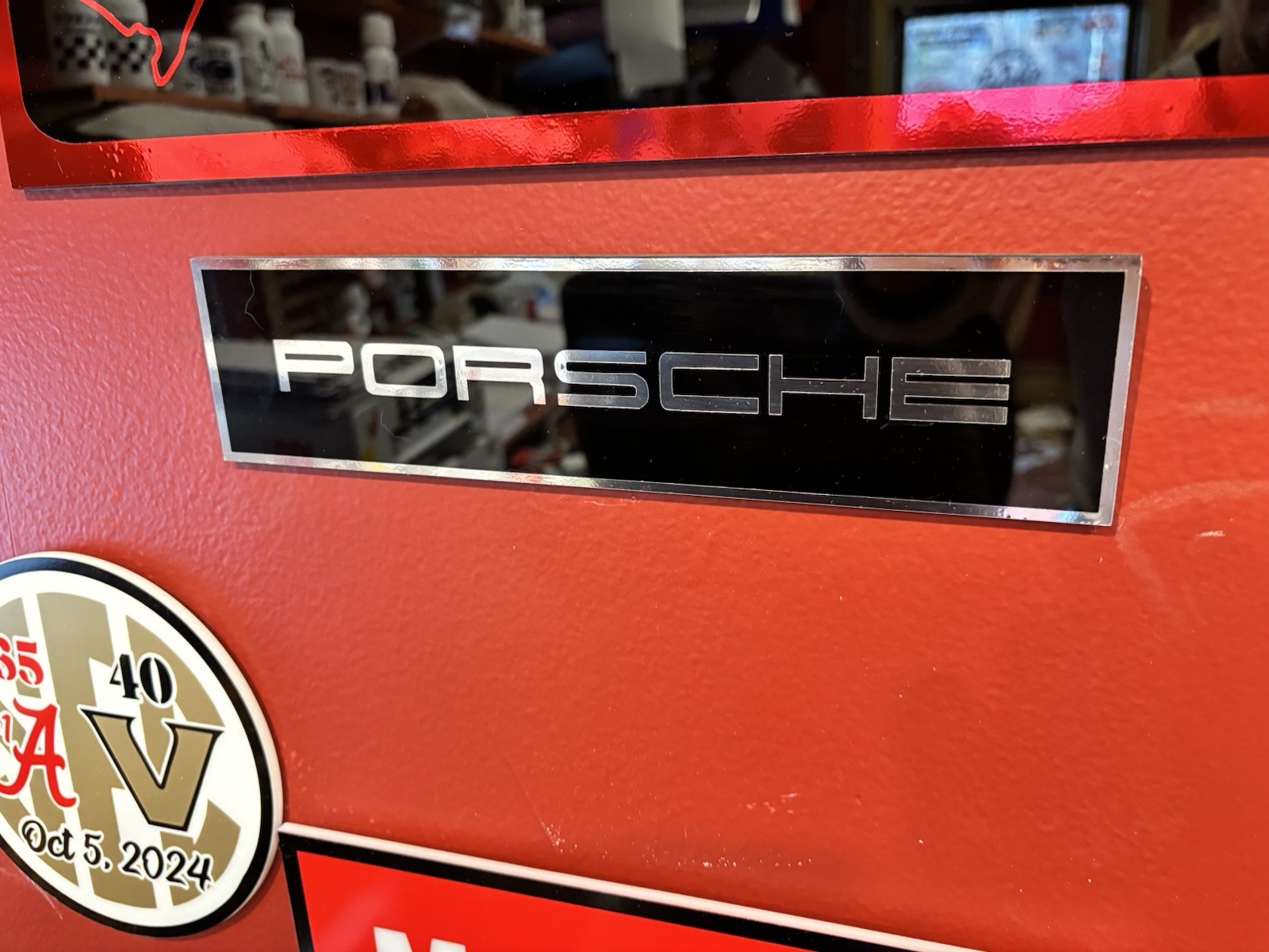 TWO PORSCHE Die Cut Vinyl Decals Fits 944 911 German Luxury Sports Car Carrera