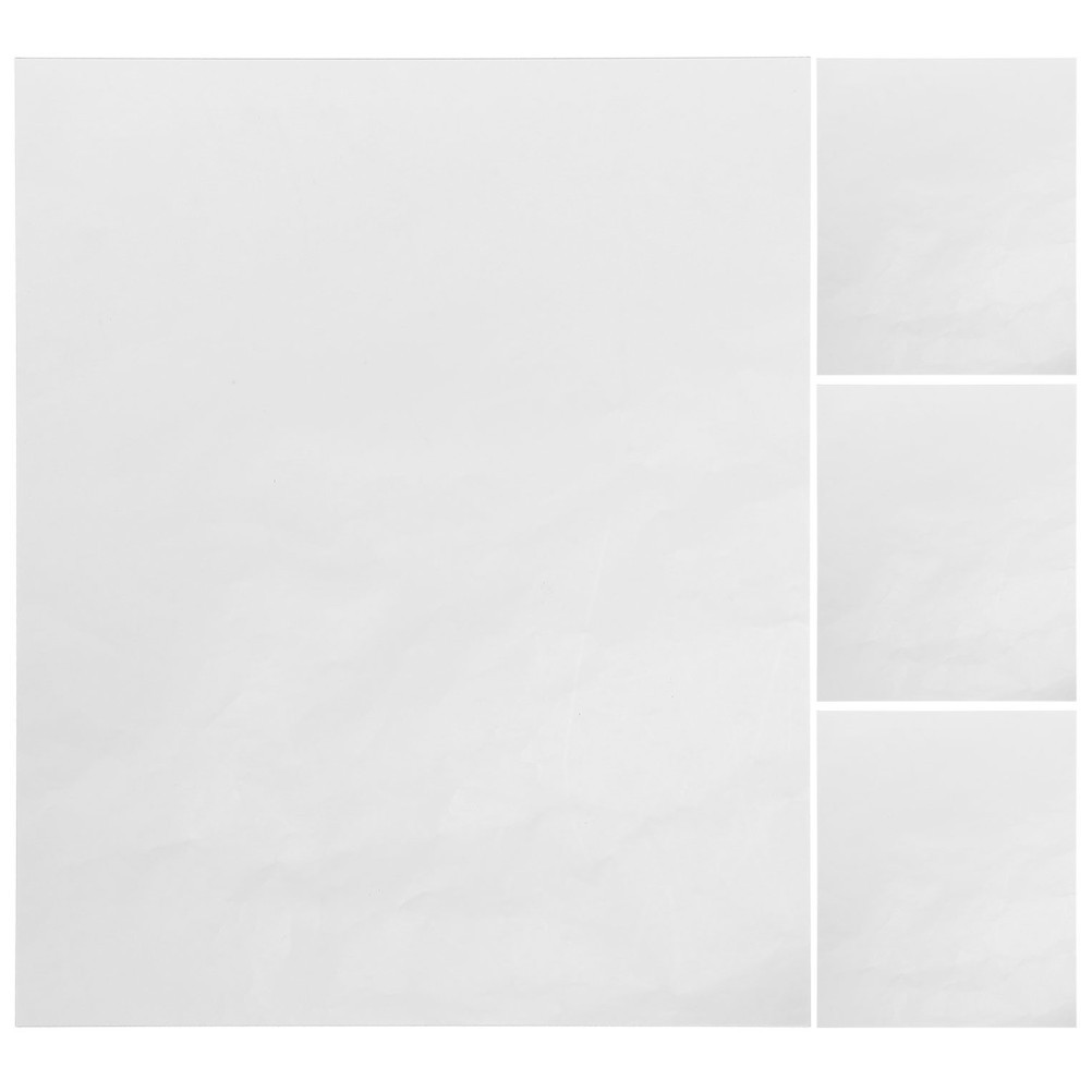 4Pcs Flexible Acrylic Mirror Sheets Silver Self Adhesive for Small Space Decor