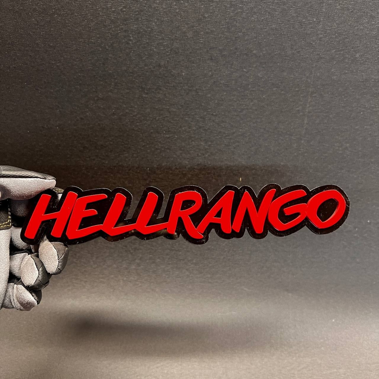 1X hellrango Custom 3D Text Car Badge Fender Emblem Tailgate Toolbox Decal