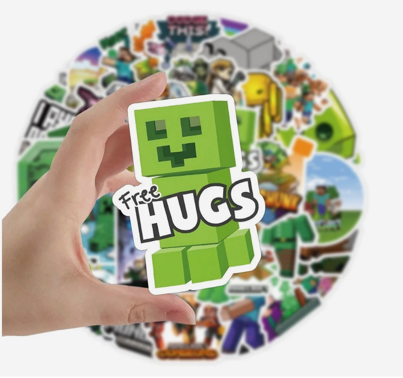 50PCS Minecraft Stickers Waterproof Vinyl Laptop Phone Tablet Water Bottle Decal