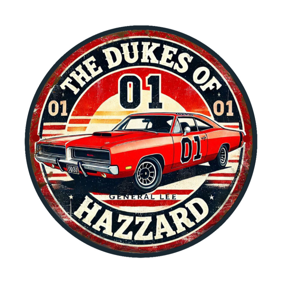 Dukes of Hazzard (Vintage) – 4" Handmade Vinyl Decal Sticker Truck Cooler Laptop