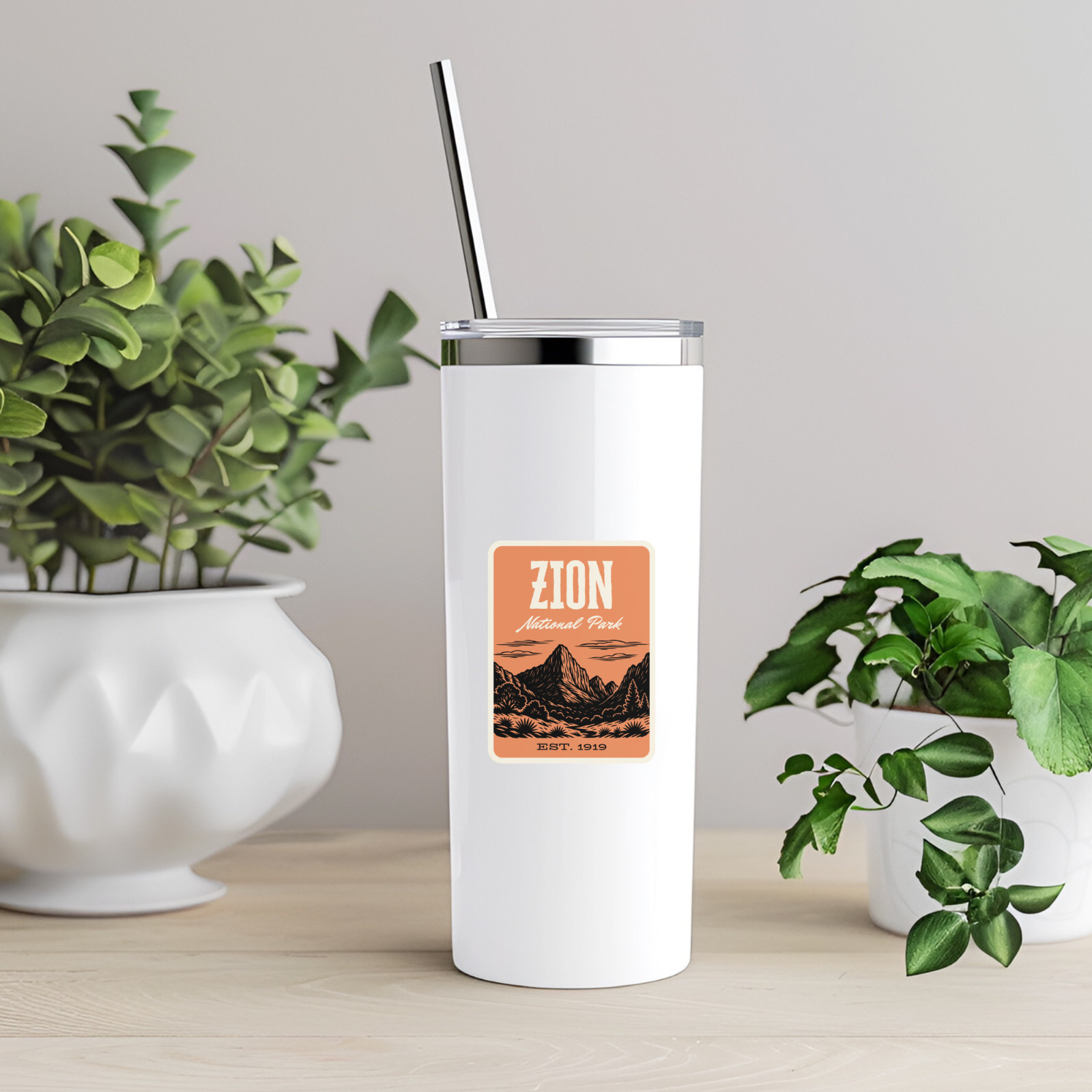 Zion National Park Sticker Utah – Retro 1960s Style Decal