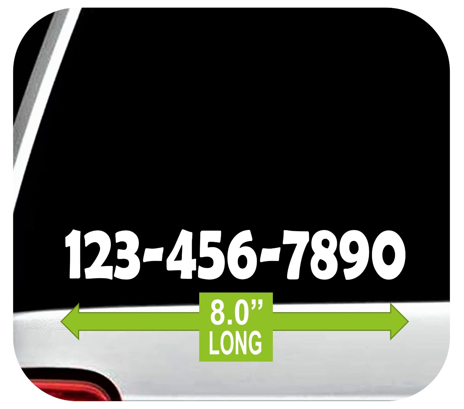 Personalized Phone Number Decal Sticker