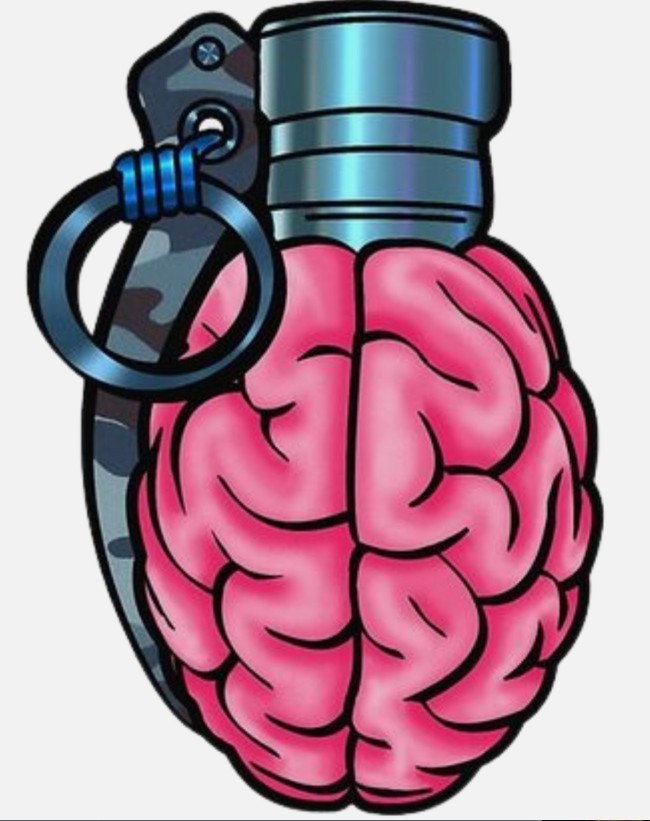 Brain Grenade Urban Art Sticker Label Craft Party Favor Paper Scrapbook