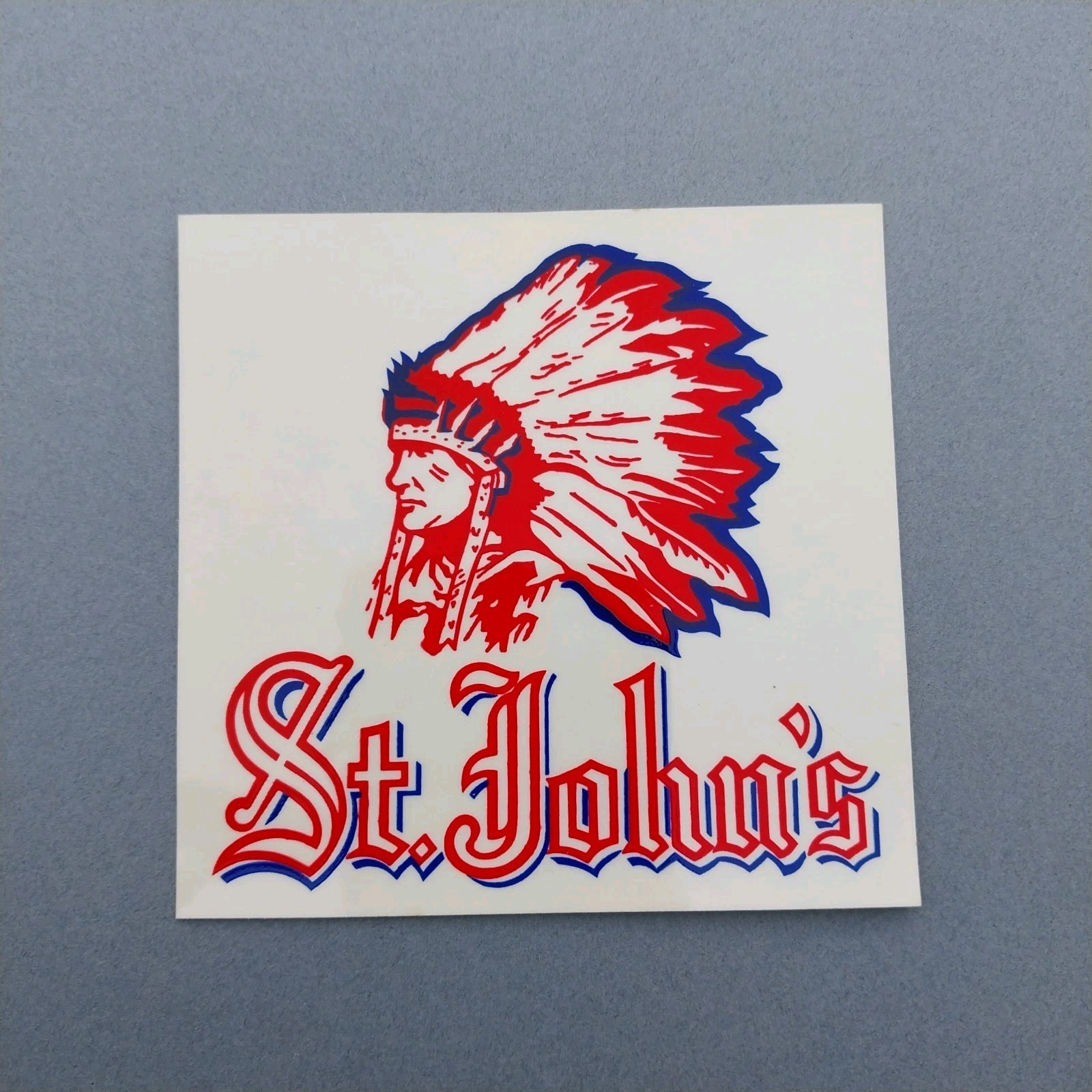 St John's University Queens New York 3 3/4" Old Mascot Transparent Sticker Decal