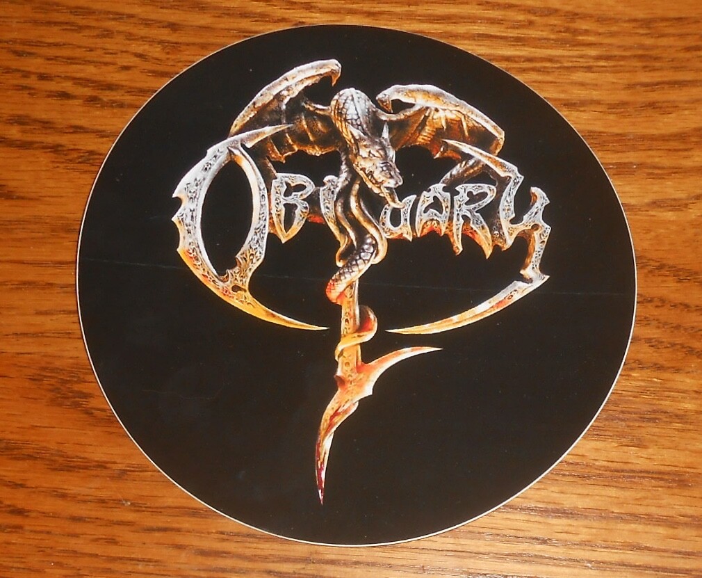 Obituary Sticker Vintage Original Promo Large 5” Death Metal RARE
