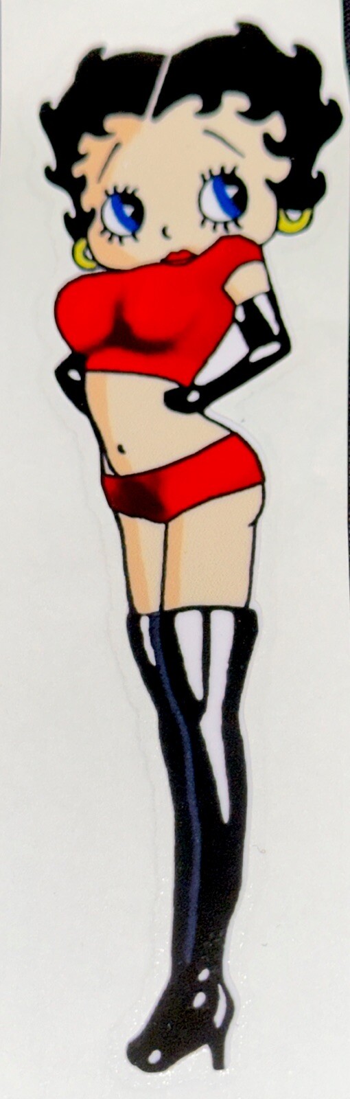 BETTY BOOP DECAL STICKER✨💋💄❤️‍🔥💋✨5 1/4” X 1 1/2”✨GLOSSY✨HOT✨SEXY & CUTE✨🔥💫