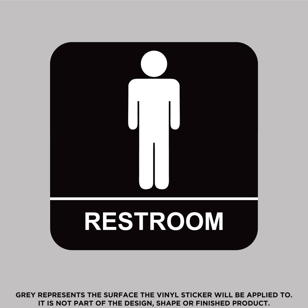 Various Bathroom & Rest Room High Quality Vinyl Sticker Signs & Decals
