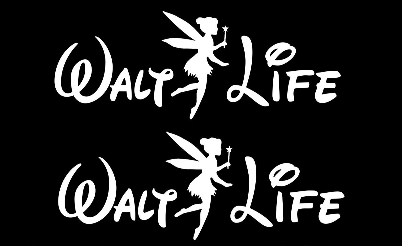 Walt Life Tinker Bell Two 7 " Vinyl Decals Car Truck Window Any Flat Surface