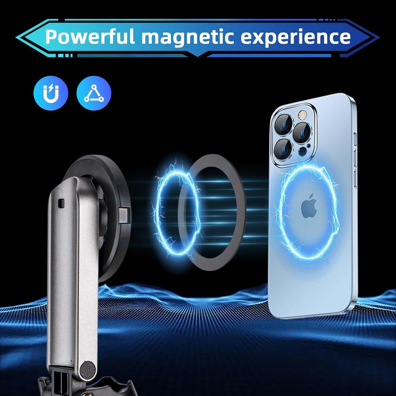 for Magsafe Tripod Stand for iPhone,Portable Pocket Size Selfie Stick with Re…