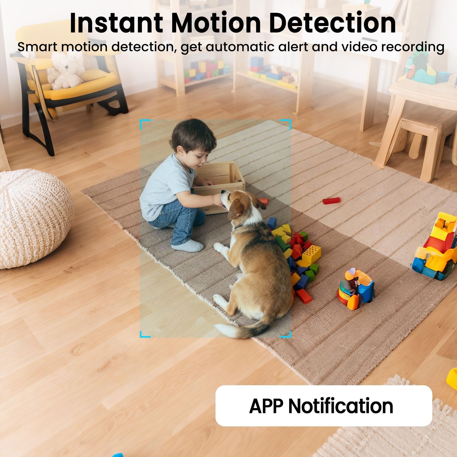 Indoor Camera, 4K Security Camera, Wireless Camera with 100-day Standby Time,…