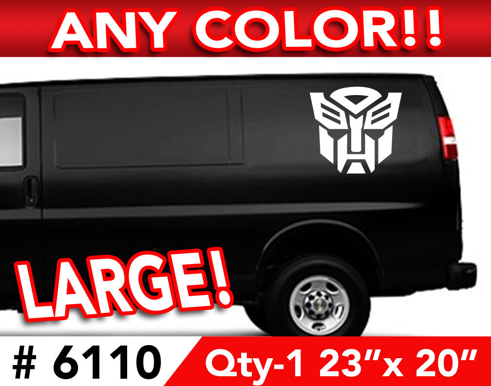 TRANSFORMERS AUTOBOT LARGE DECAL STICKER 23"w x20" Any 1 Color