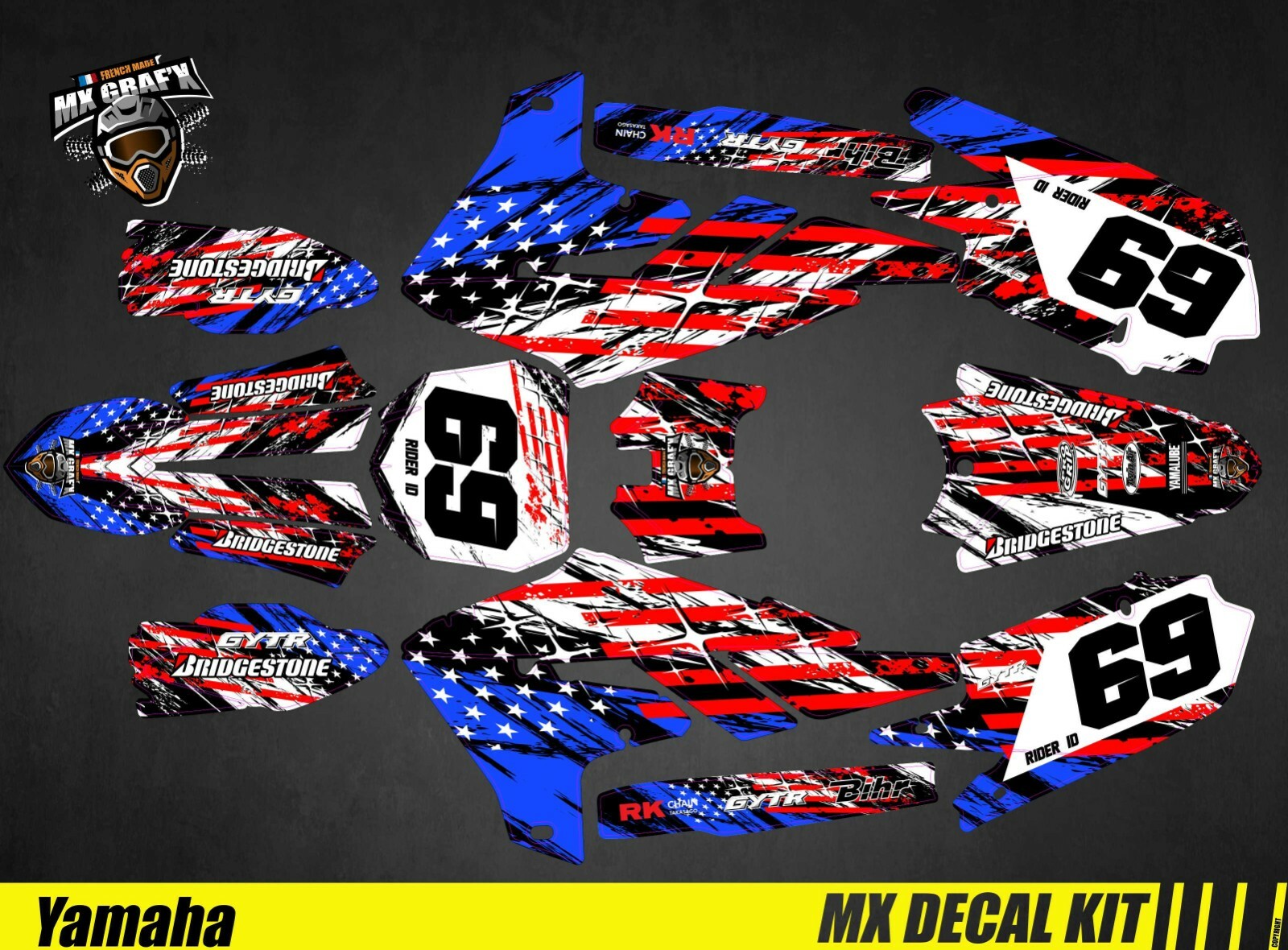 MX Decal Kit For Yamaha YZ 125-250 – US FORCE