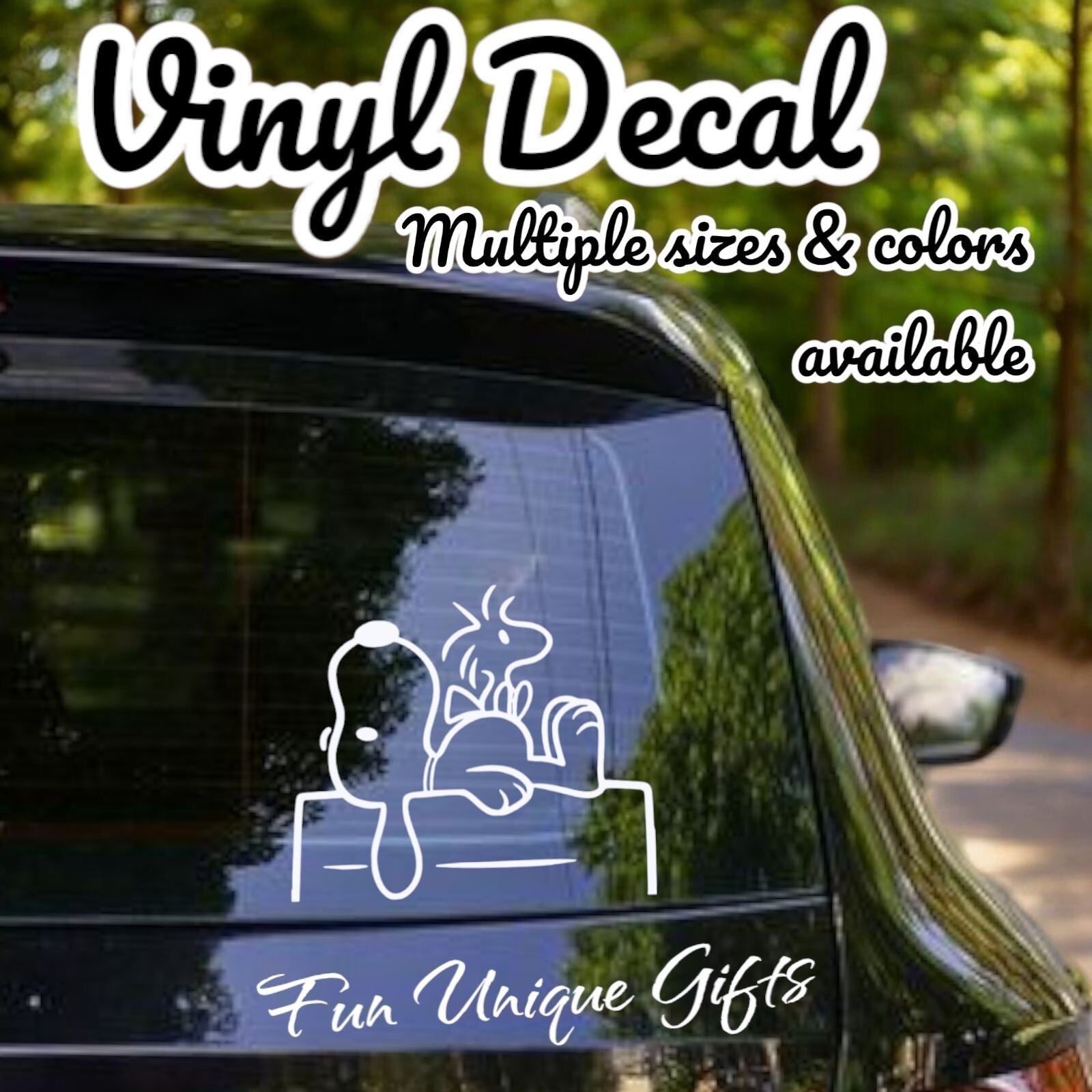 Snoopy & Woodstock Vinyl Decal Sticker -Multiple Colors & Sizes- FREE SHIPPING