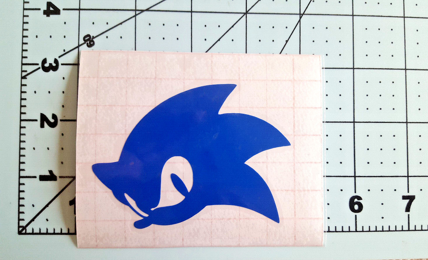 Sonic the Hedgehog logo decal sticker with transparent transfer film