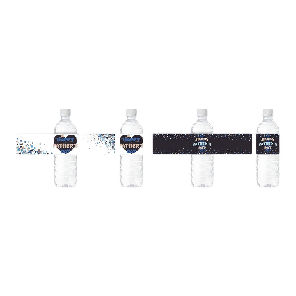 Father Day Bottle Stickers Long-lasting Plastic Material Bright Vibrant Colors