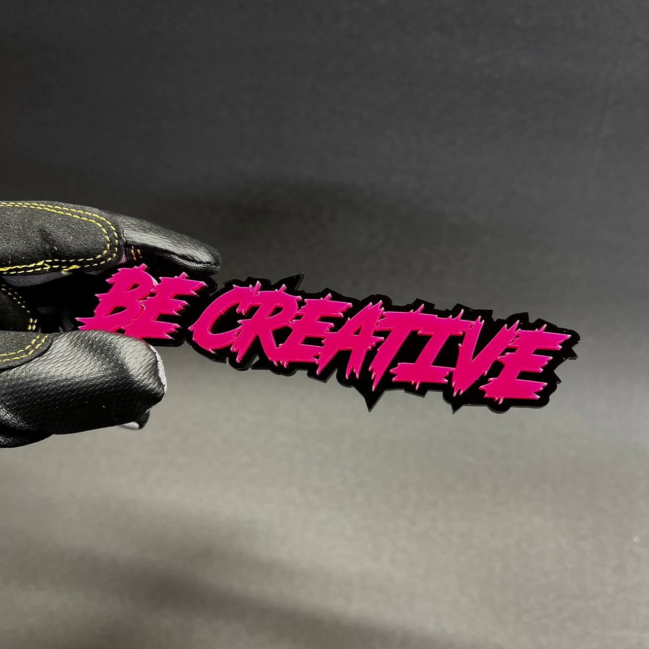 1PC BE CREATIVE Custom 3D Text Car Badge Fender Emblem Tailgate Toolbox Decal