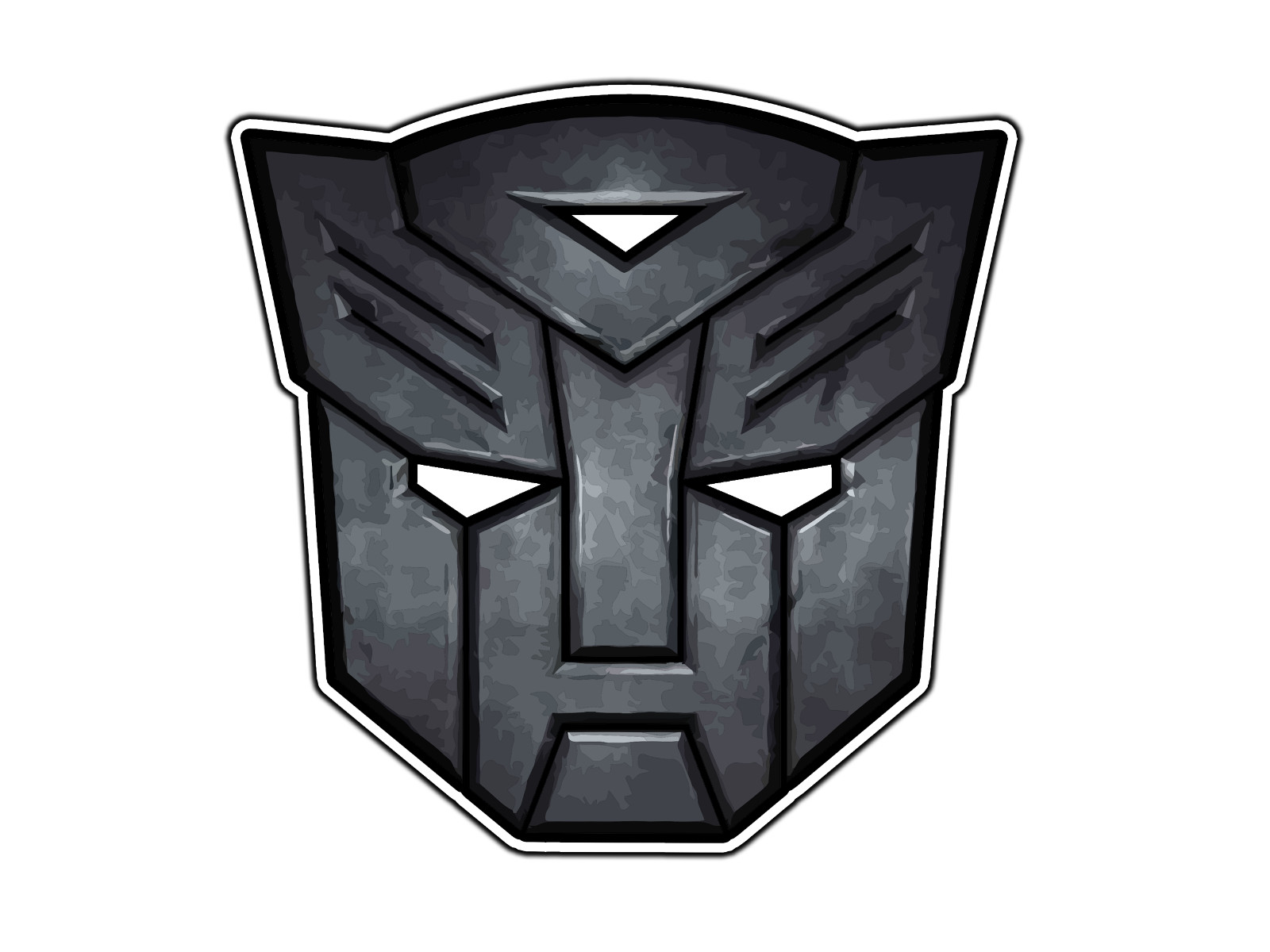 #0803 Transformers Autobots Silver Logo Waterproof Vinyl Sticker Decal Die-Cut