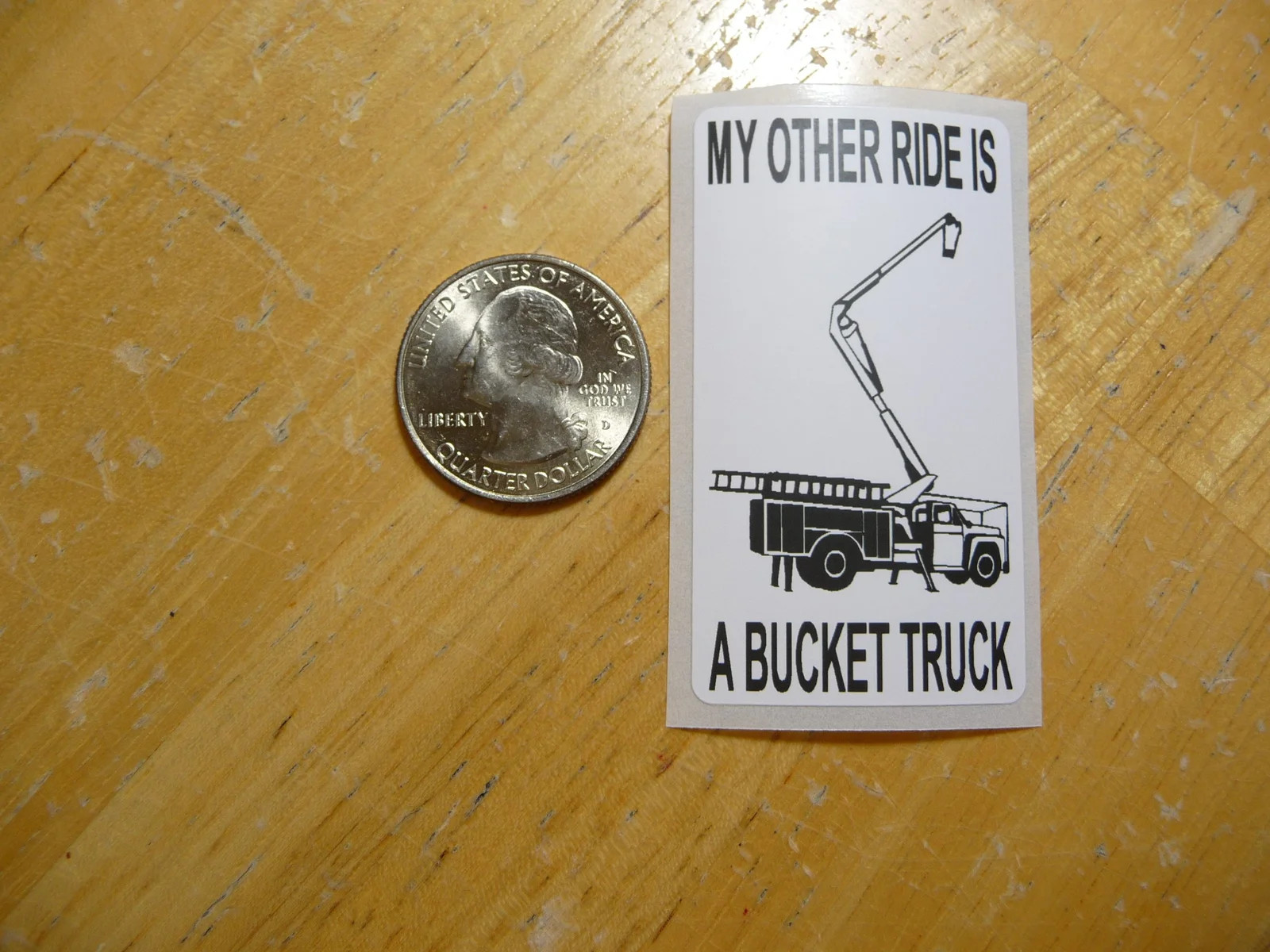 MY OTHER RIDE IS A BUCKET TRUCK STICKER DECAL 1 – 50 BULK PACK FUNNY LINEMAN