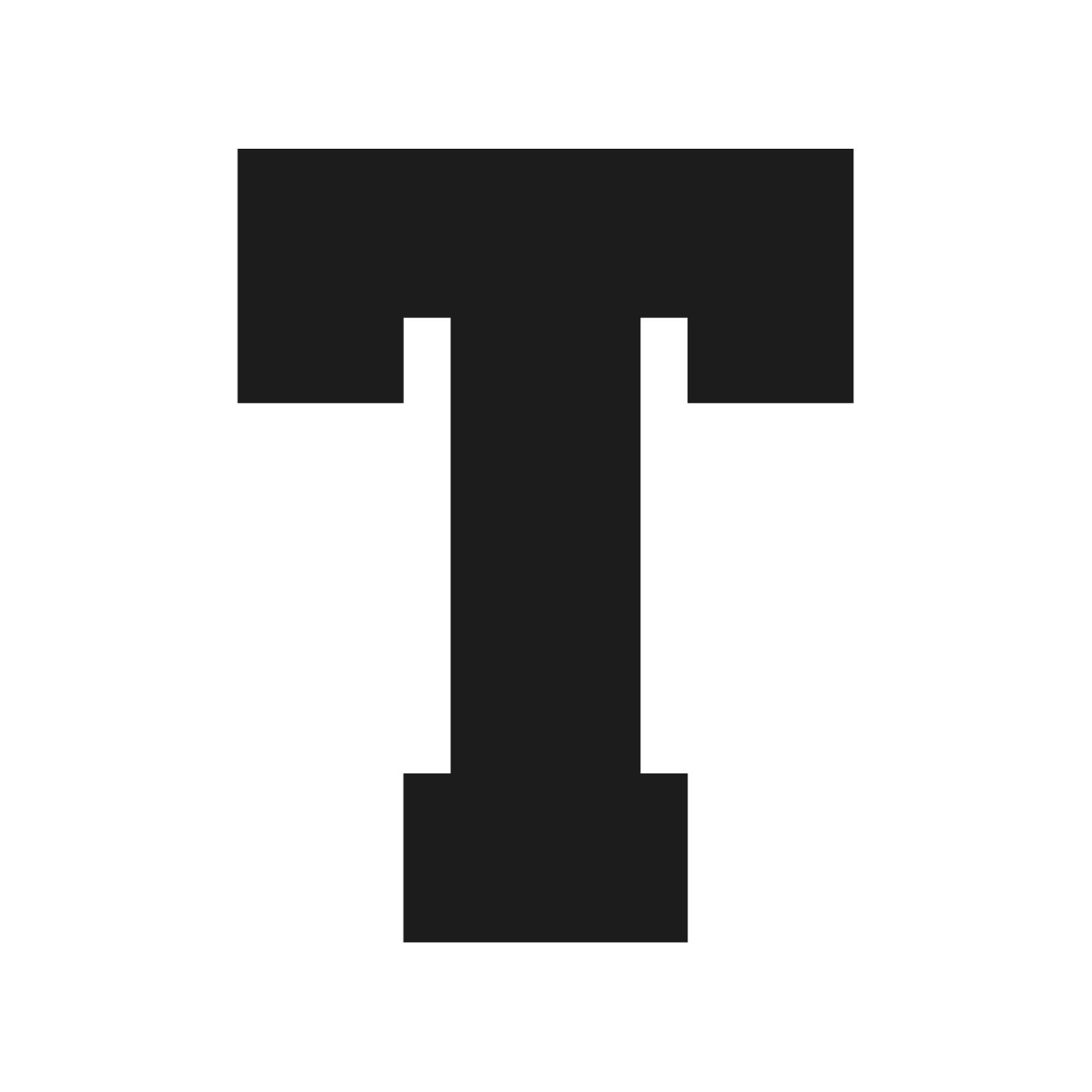 Letter T Varsity font Vinyl decal bold sports font Sticker