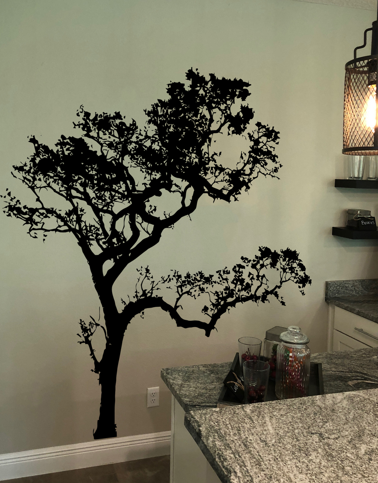 Tree Wall Decal. Tree Wall Sticker. Tree Sticker for Bedroom Bathroom Decor #409