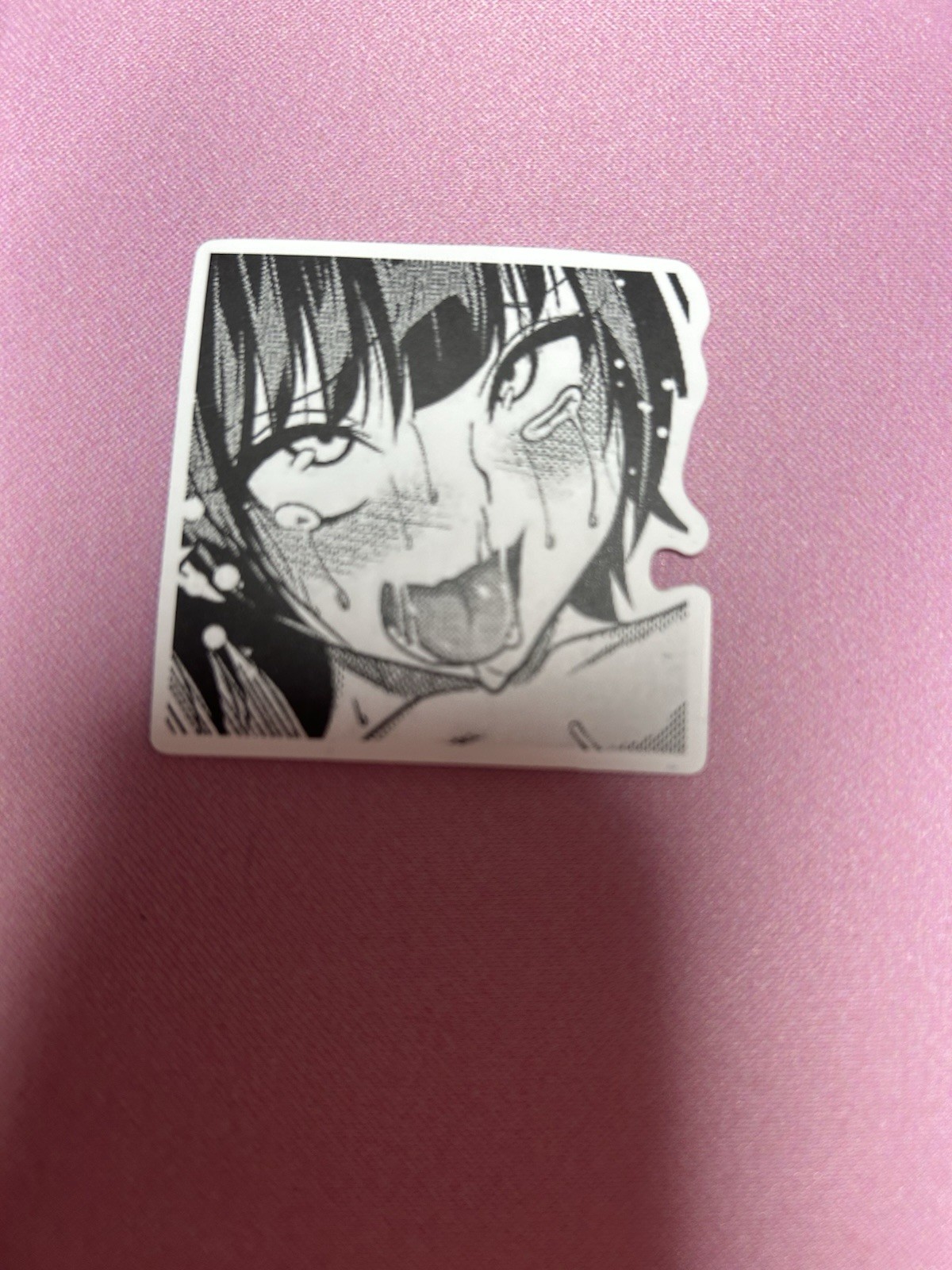 black and white waifu lewd fantasy girl sticker #16