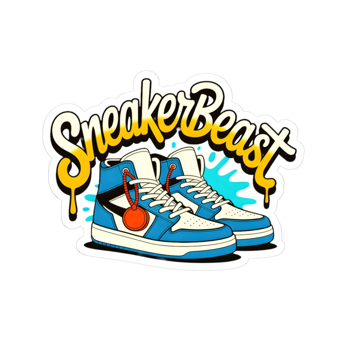 SneakerBeast Vinyl Sticker Retro Sneaker Graphic Laptop Streetwear Decal Art Set