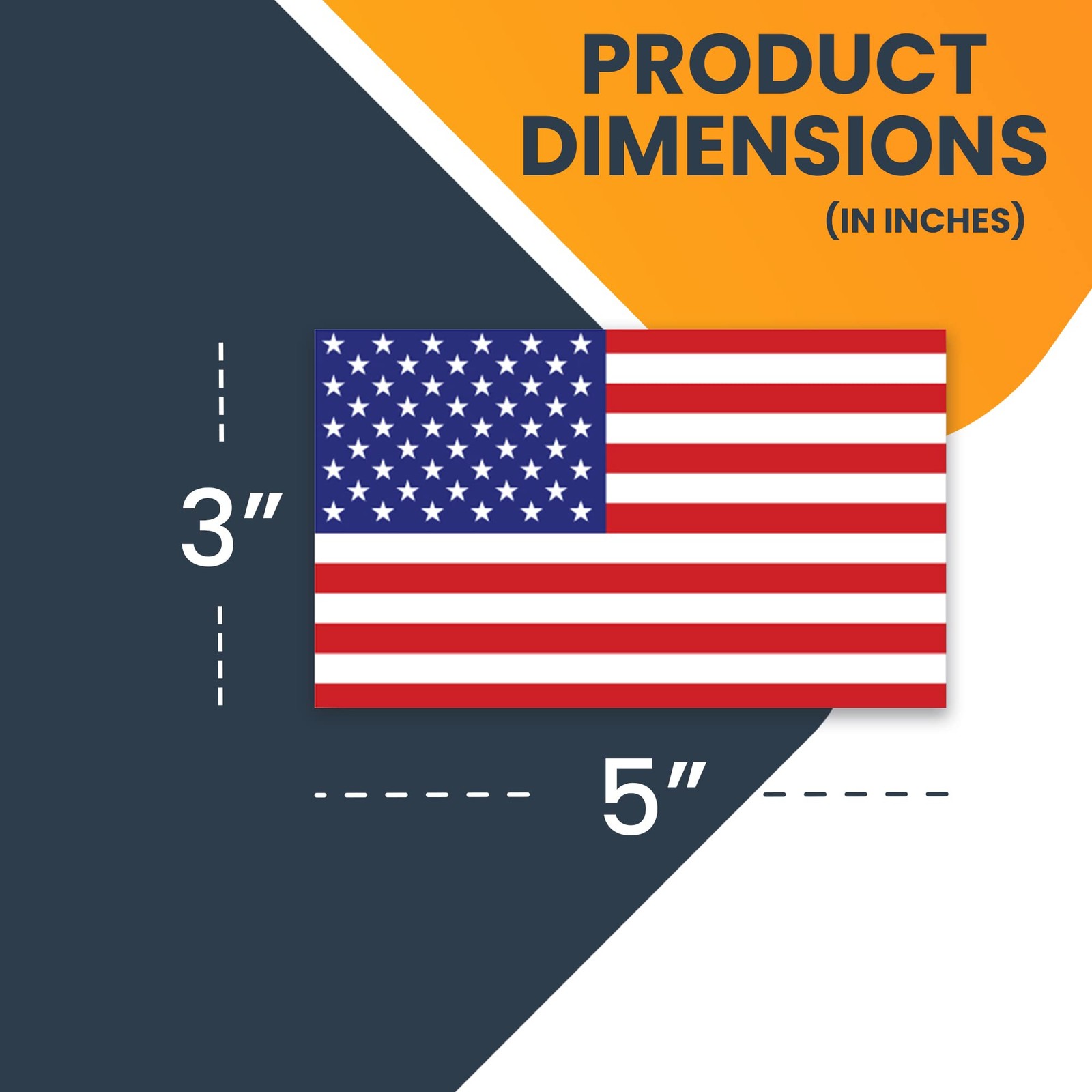 Magnet Me Up American Flag Decal, 3×5 inches, Red, 3"x5", 1 Pack