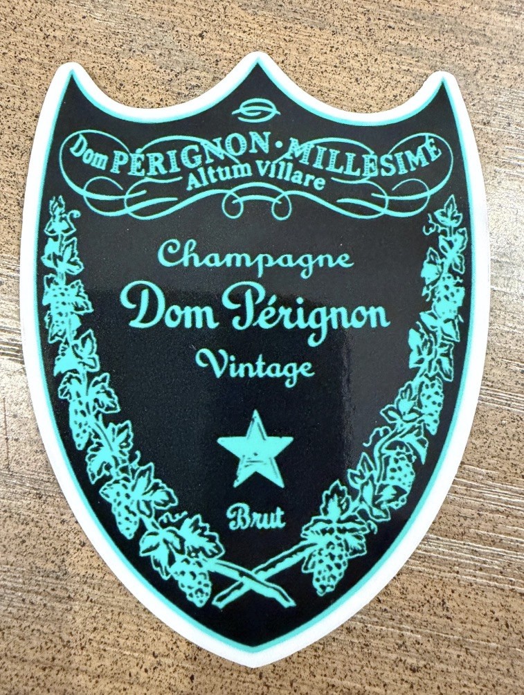 Luxury Vinyl Sticker Lot Dom Pérignon Veuve Clicquot Confrérie France
