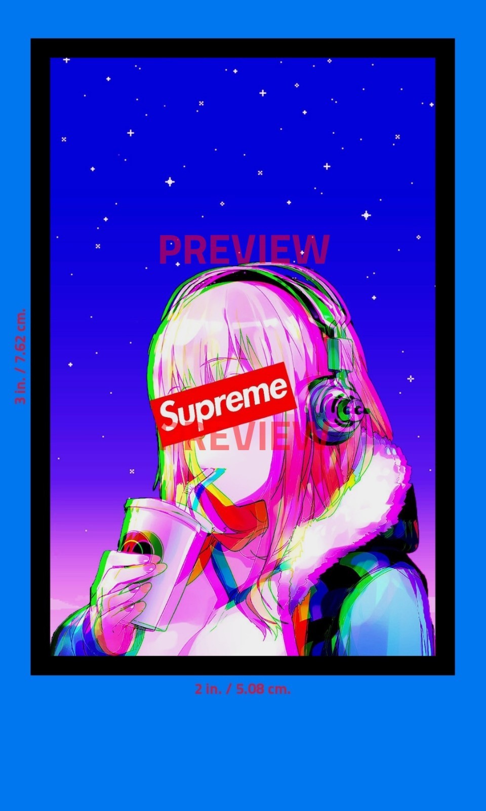Super Sonico Supreme Sticker (MANGA ANIME HENTAI) 2×3 in. Adhesive Photo Print