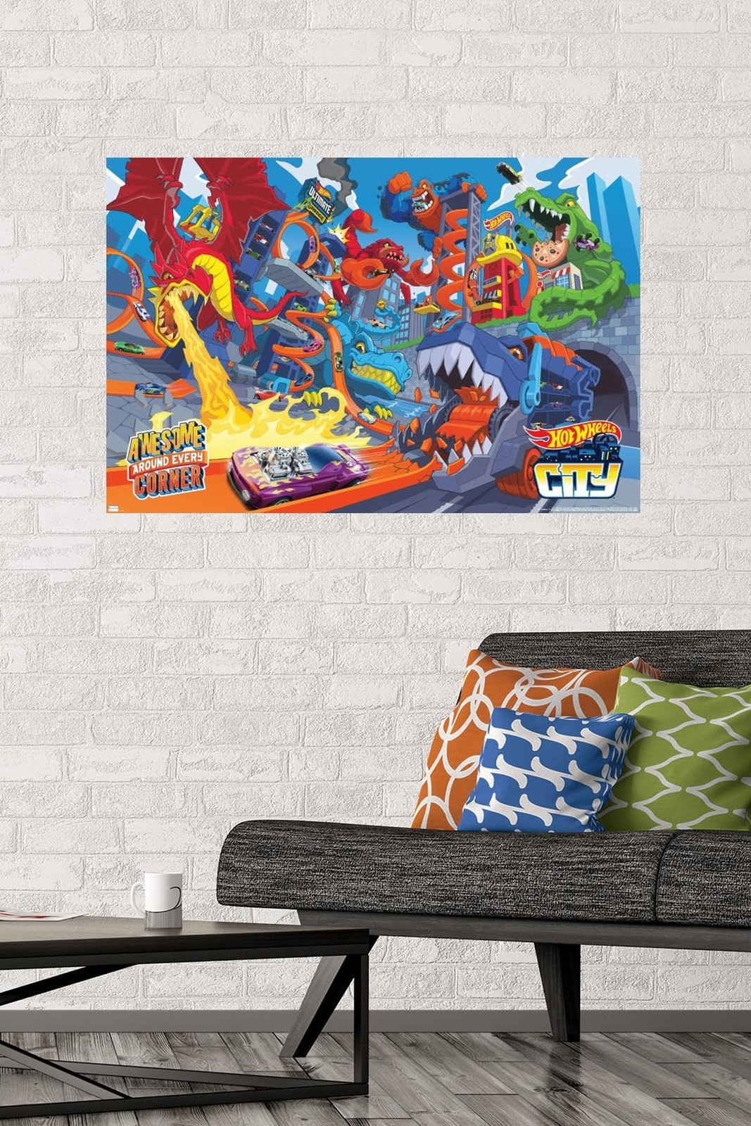 Mattel Hot Wheels – Awesome Around Every Corner Wall Poster, 34L" x 22.4W", P…
