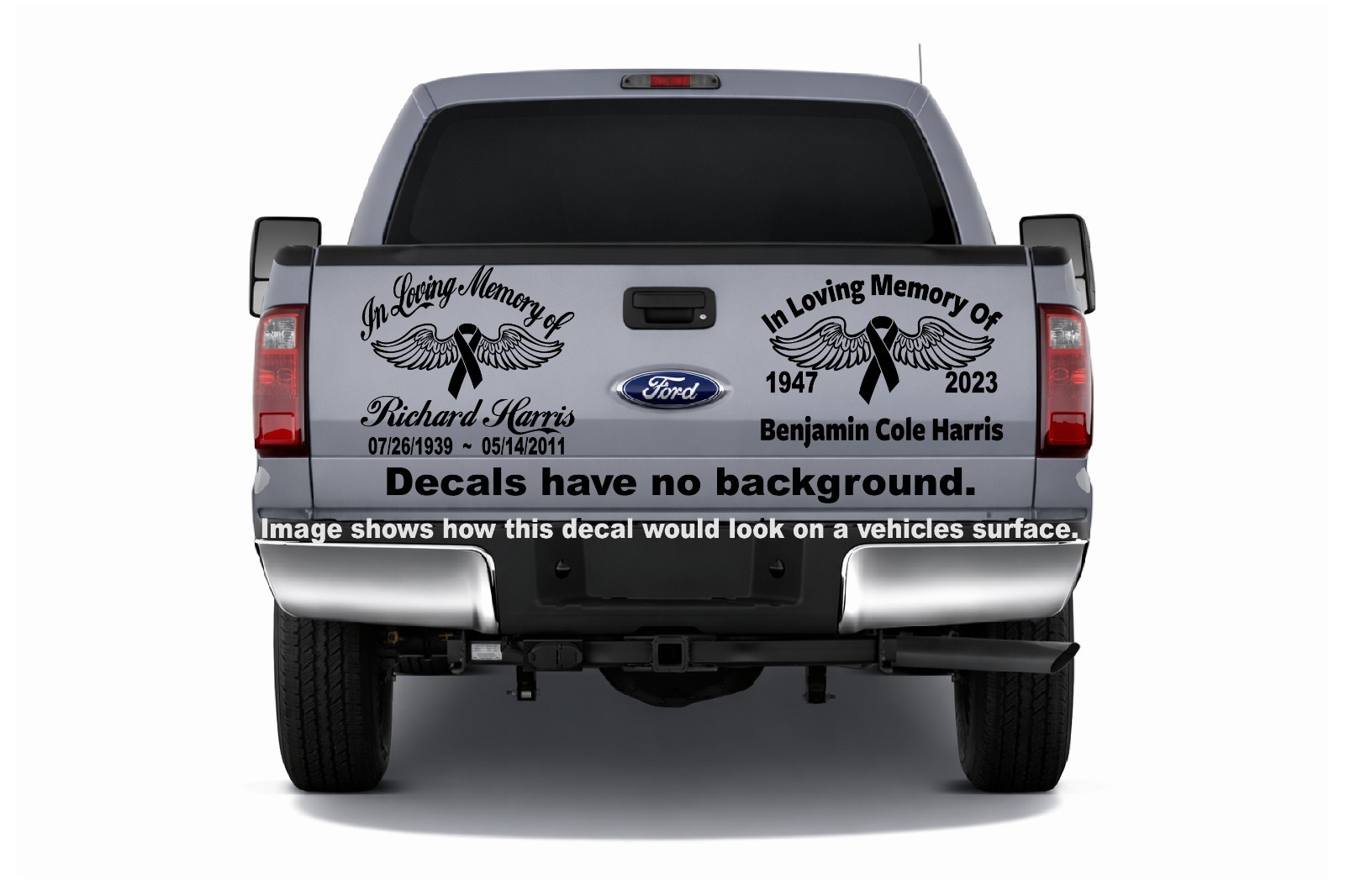 In Loving Memory Decal Cancer Ribbon Wings Angel Car Vinyl Sticker Custom