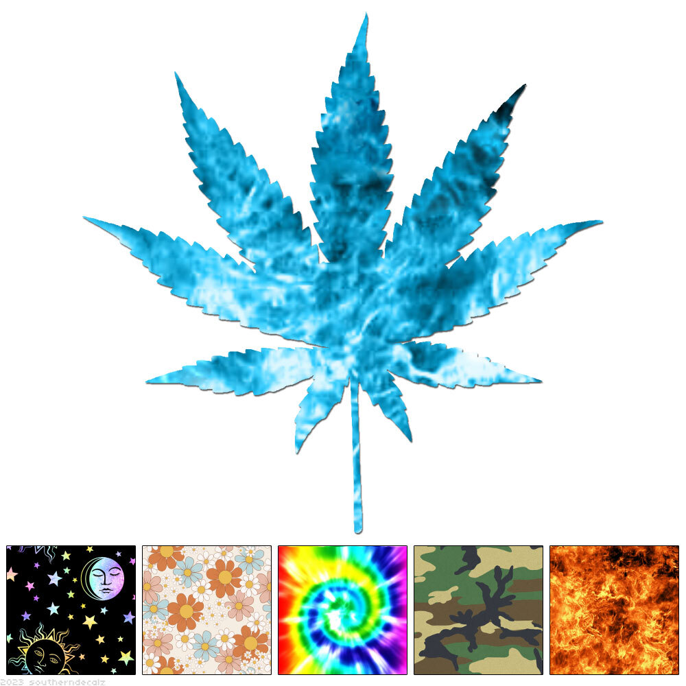 Marijuana Weed Leaf – Vinyl Decal Sticker – Multiple Patterns & Sizes – ebn6080