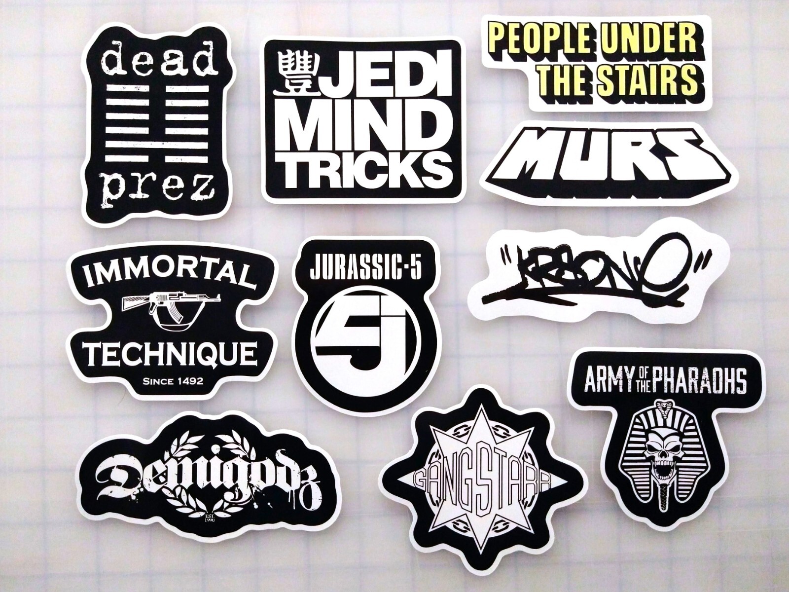 Underground Hip-Hop Vinyl Sticker Lot (10 Pack) SET 2 rap indie hip hop punk