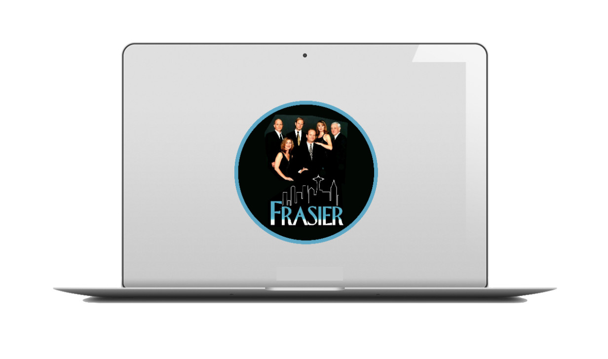 Frasier – 4" Vinyl Decal Handcrafted Laptop Decor Vehicle Cooler Tumbler Journal