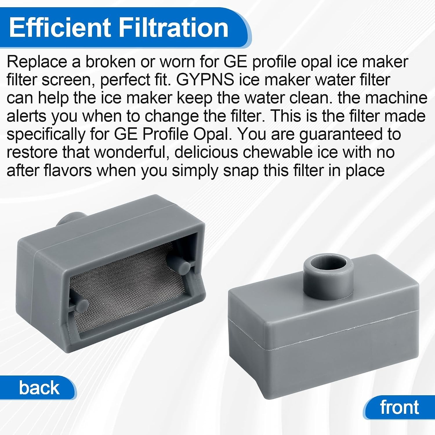 Ice Maker Filter Fit GE Profile Opal 2.0 Nugget 1.0 Countertop Water 2 Pack