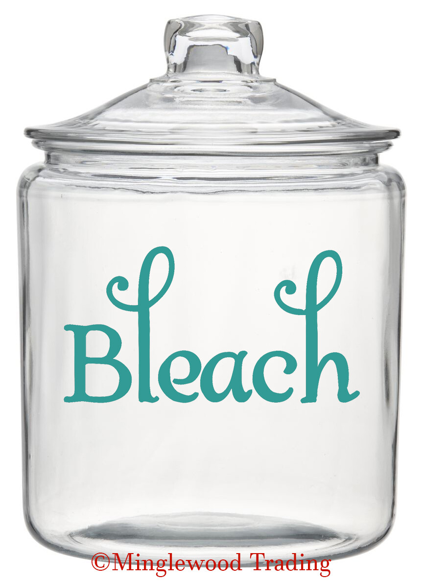 BLEACH Vinyl Sticker – Laundry Room Label Die Cut Decal – Organization – Swash