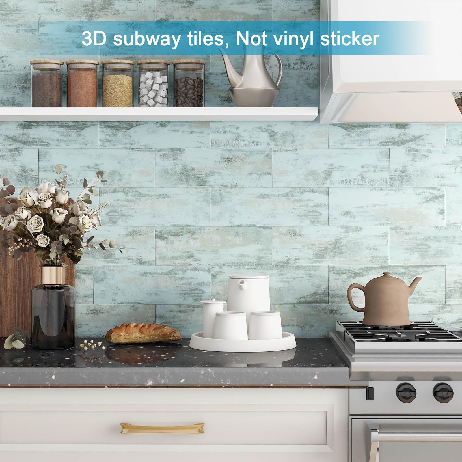 Peel and Stick Backsplash for Kitchen Tile,Peel and Stick Tiles for Walls Til…
