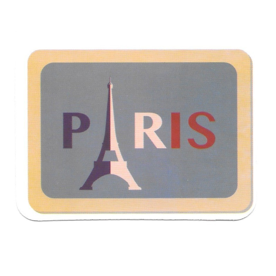 Paris France Vinyl Sticker Eiffel Tower Decal Vintage Travel Souvenir Art Gift