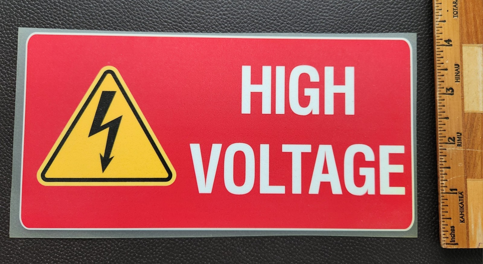 Vinyl "HIGH VOLTAGE" Decal, Indoor / Outdoor, Heavy Duty. Lot of 3