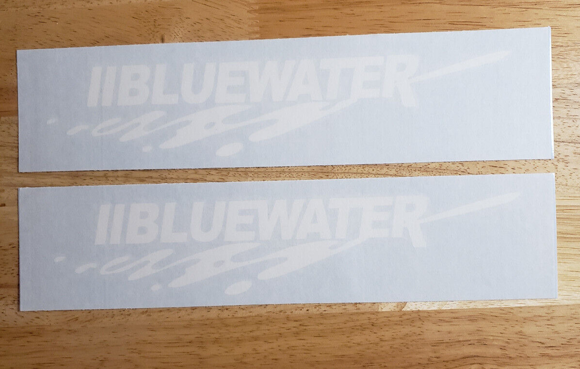 Bluewater Boat Decals Stickers 11" Gloss white (2) fast USA
