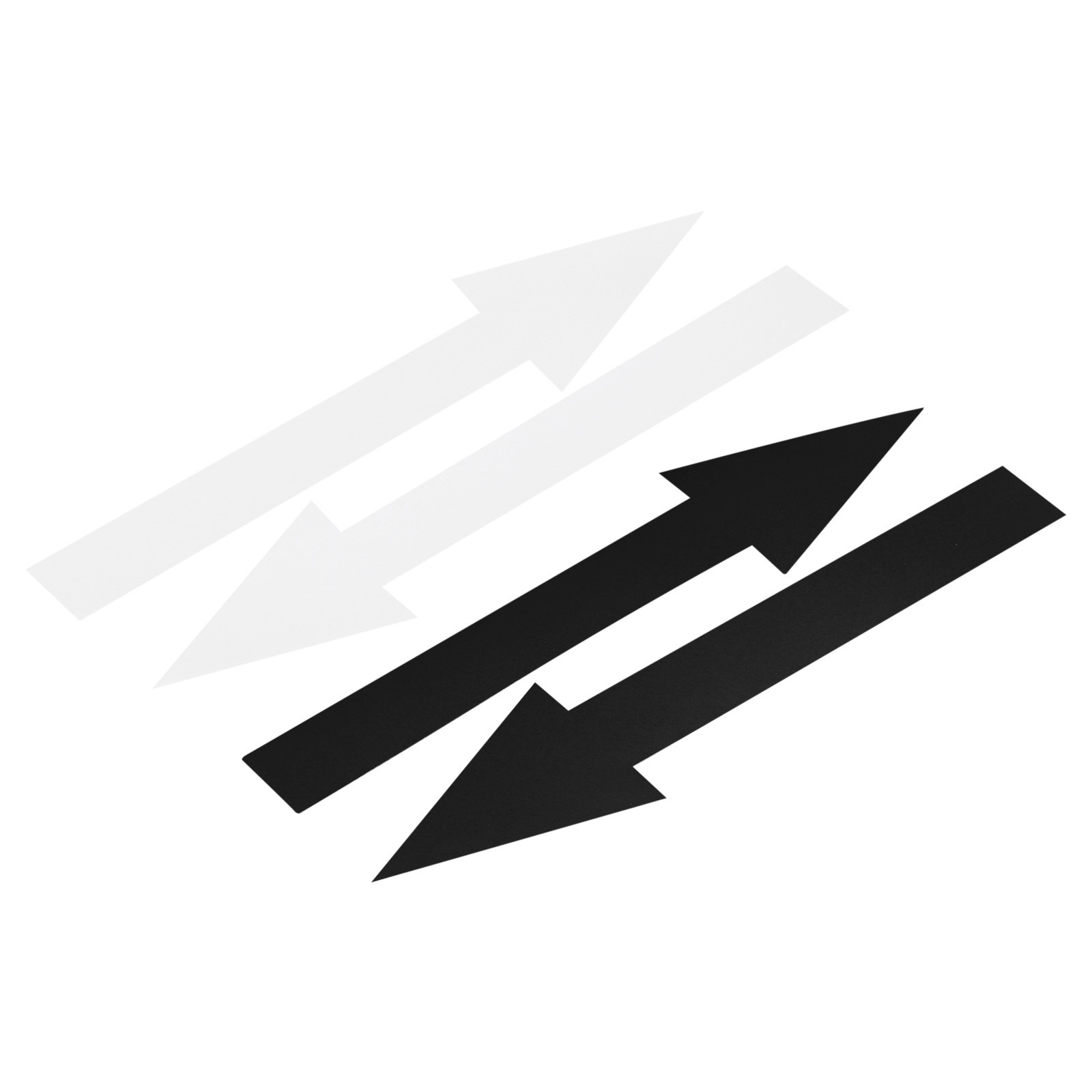 20Pcs Arrow Sticker 20×2.5cm PVC Self Adhesive Waterproof Signs Black White