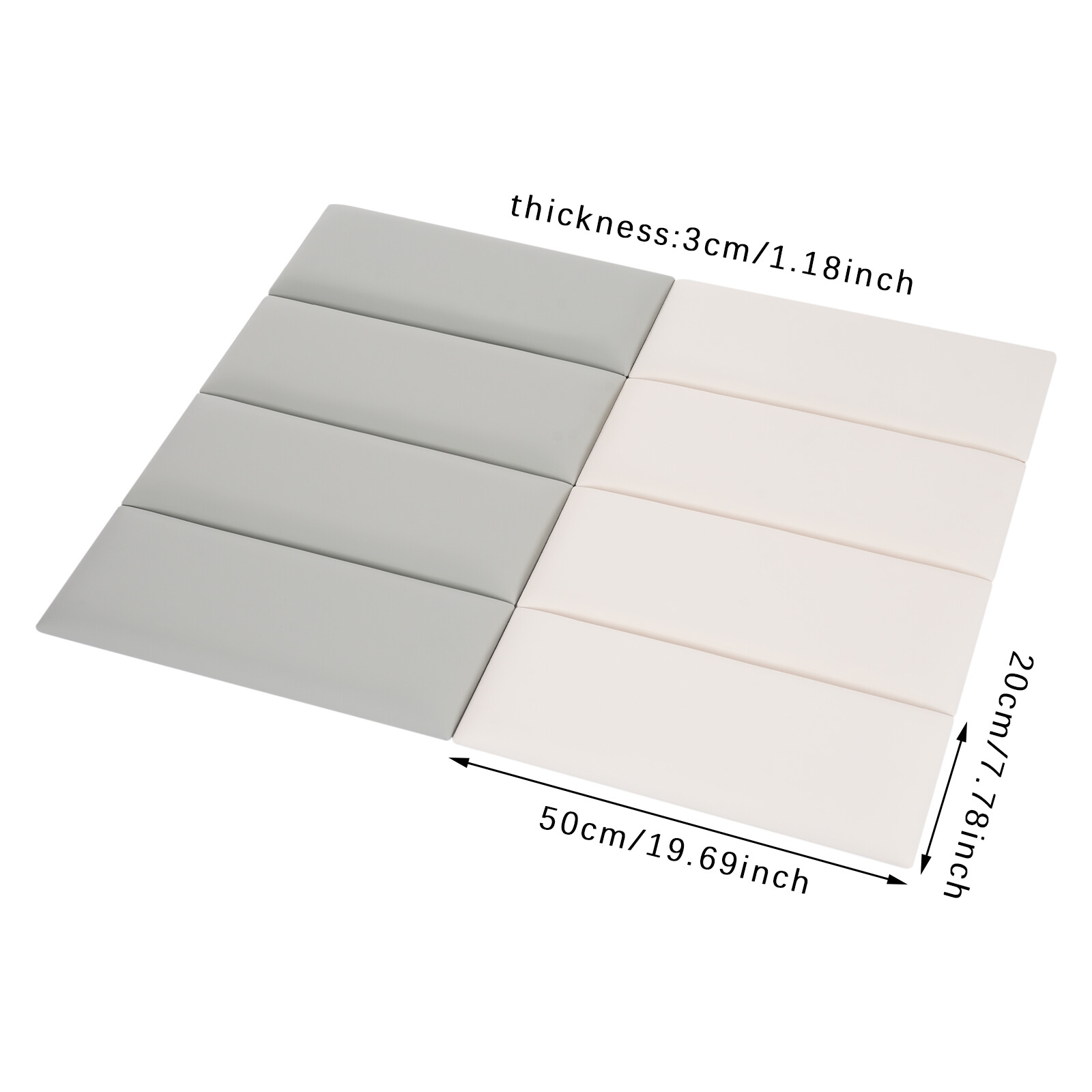 8 Pack Wall Panels, Self-Adhesive Wall Panel, Anti-collision Wall Padding 30mm